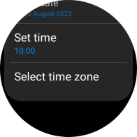 Press Set time. Press Set time.