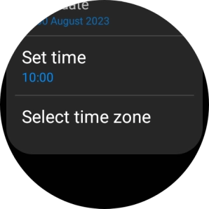 Press Set time. Press Set time.