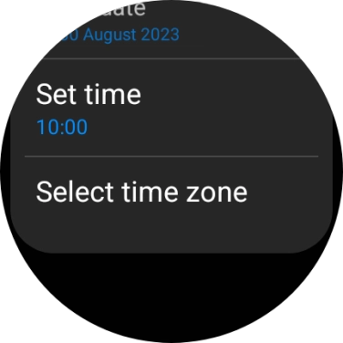Press Set time. Press Set time.