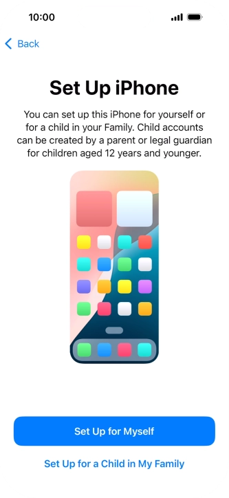 Press Set Up for Myself.