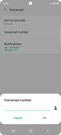 Key in +61414121121 and press OK.