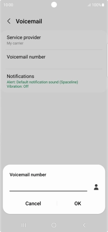 Key in +61414121121 and press OK.