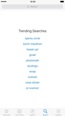 Press Search and key in the name or subject of the required app.