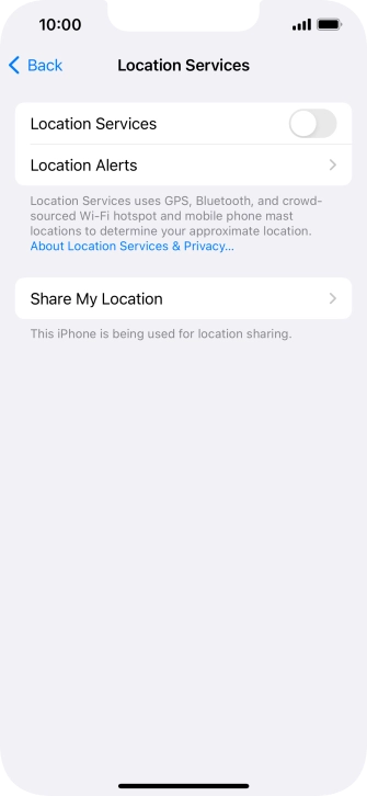 Press the indicator next to 