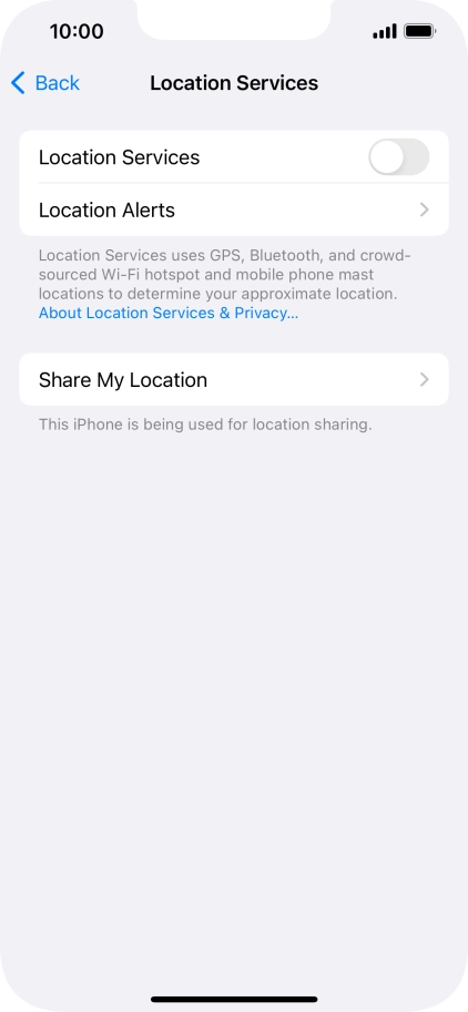 Press the indicator next to 