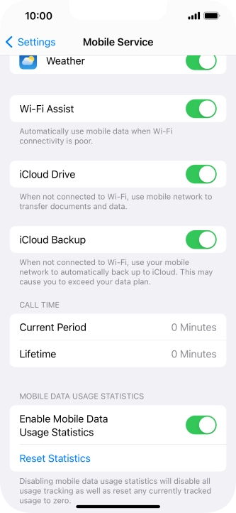 Press the indicator next to 