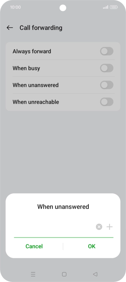 Key in +61414121121 and press OK.