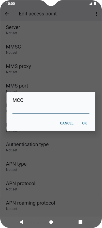 Key in 505 and press OK.