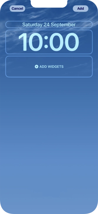 To customise the way the lock screen date is displayed, press the date widget and follow the instructions on the screen to select the required widget display mode.