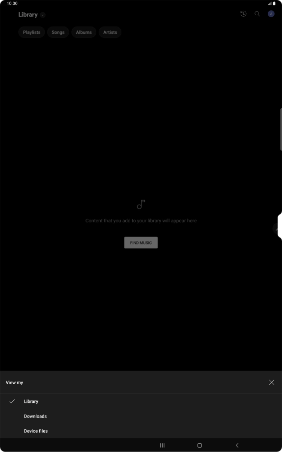 Press the required category and go to the required audio file.