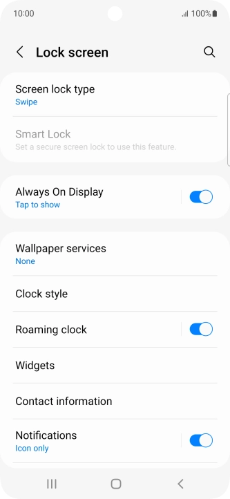 Press Screen lock type.