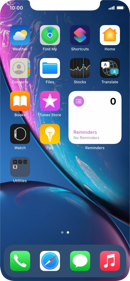 If you're using a Widget Stack: Slide up or down on the stack to select the required widget.