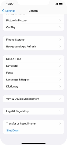 Press Transfer or Reset iPhone.