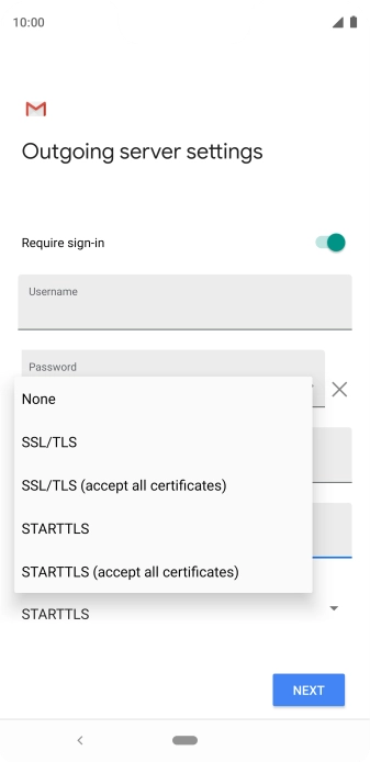 Press None to turn off the function.