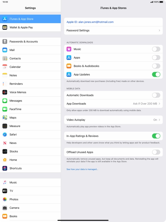 Press the indicator next to 