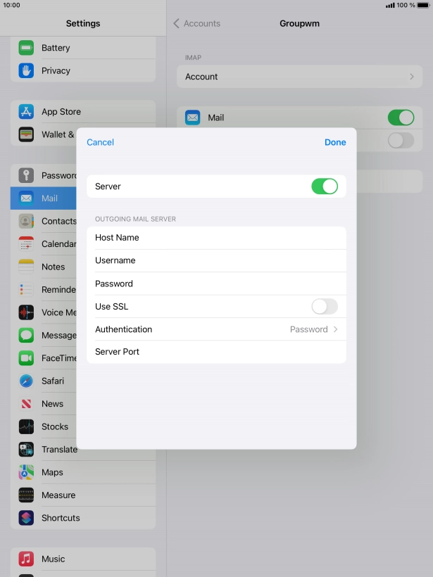 Press Authentication.