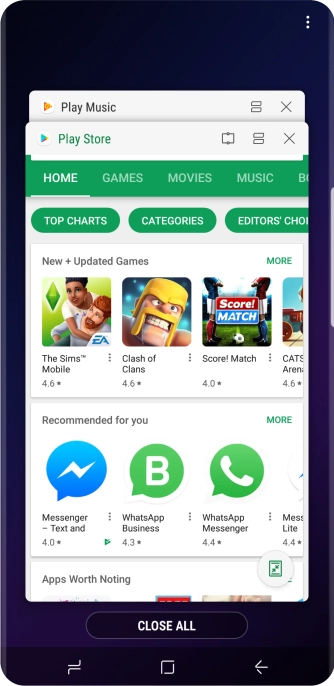 To end one running application, slide your finger right on the required application. To end one running application, slide your finger right on the required application.