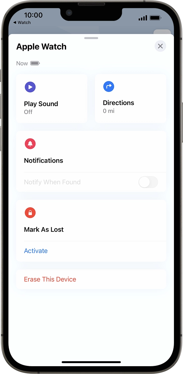 On your phone: Press Play Sound.