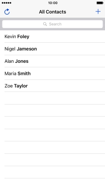Press the new contact icon.