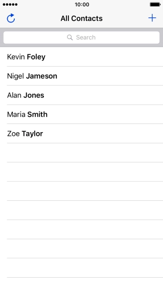 Press the new contact icon.