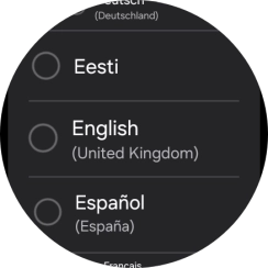 Press the required language. Press the required language.
