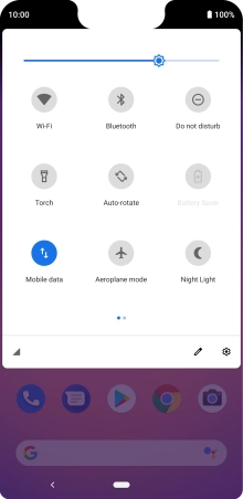 Press the settings icon.