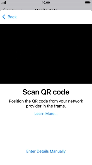 Place the QR code you've received inside the phone camera frame to scan the code.