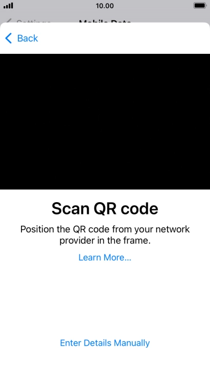 Place the QR code you've received inside the phone camera frame to scan the code.