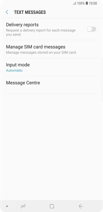 Press Message Centre.