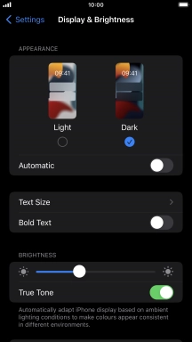 Press the indicator next to 