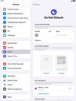 Press People and follow the instructions on the screen to select which contacts you would like to receive calls and notifications from when Do Not Disturb is turned on. Press People and follow the instructions on the screen to select which contacts you would like to receive calls and notifications from when Do Not Disturb is turned on.