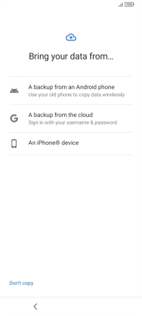 Press the required setting and follow the instructions on the screen to transfer the content from another phone. Press the required setting and follow the instructions on the screen to transfer the content from another phone.