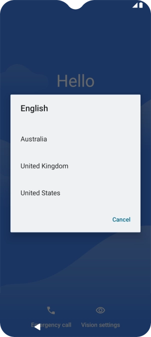Press the required country or area.