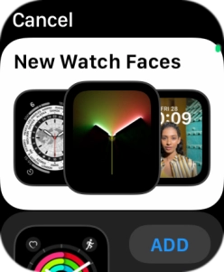 Turn the Digital Crown to see the different watch faces.