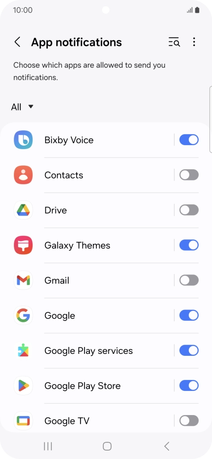 Press the drop down list. Press the drop down list.