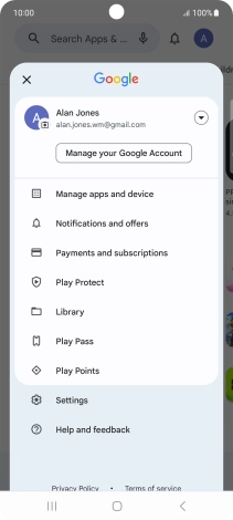 Press Manage apps and device.
