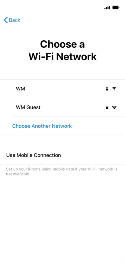 Press the required Wi-Fi network.