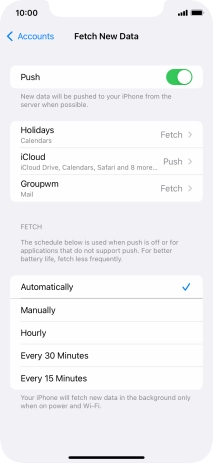 Press the indicator next to 