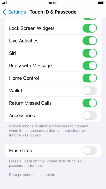 Press the indicator next to 