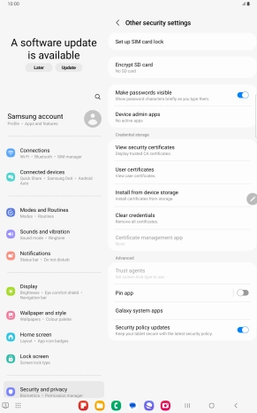 Press Set up SIM card lock.