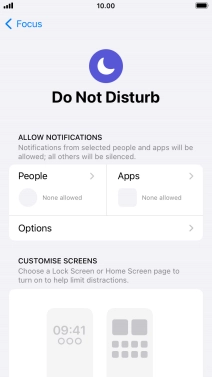 Press People and follow the instructions on the screen to select which contacts you would like to receive calls and notifications from when Do Not Disturb is turned on.