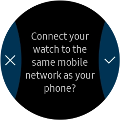 Press the confirm icon and follow the instructions on the screen to set up mobile data.