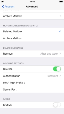 Press the indicator next to 