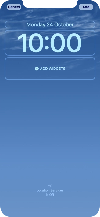 To customise the way the lock screen date is displayed, press the date widget and follow the instructions on the screen to select the required widget display mode.