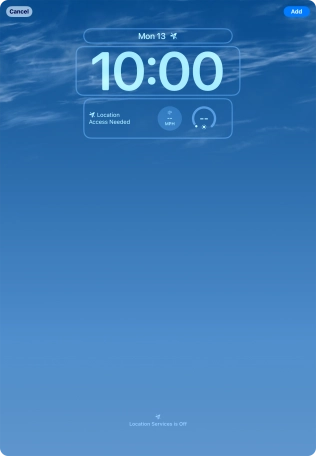 To customise the way the lock screen date is displayed, press the date widget and follow the instructions on the screen to select the required widget display mode.