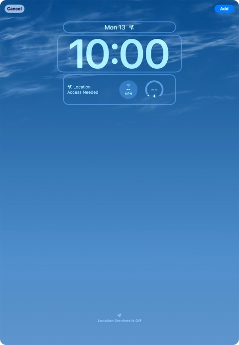 To customise the way the lock screen date is displayed, press the date widget and follow the instructions on the screen to select the required widget display mode.