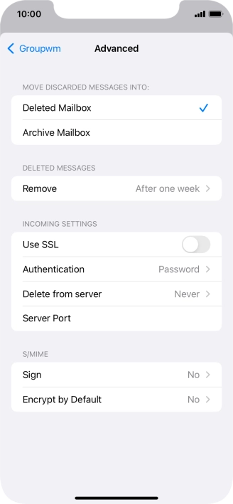 Press Authentication.