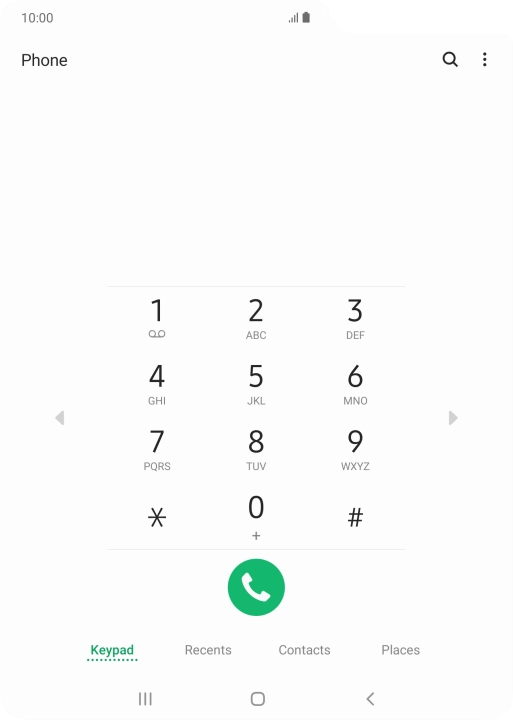Press the menu icon.