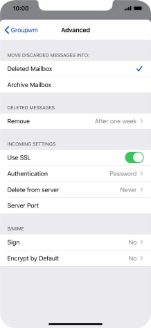 Press the indicator next to 