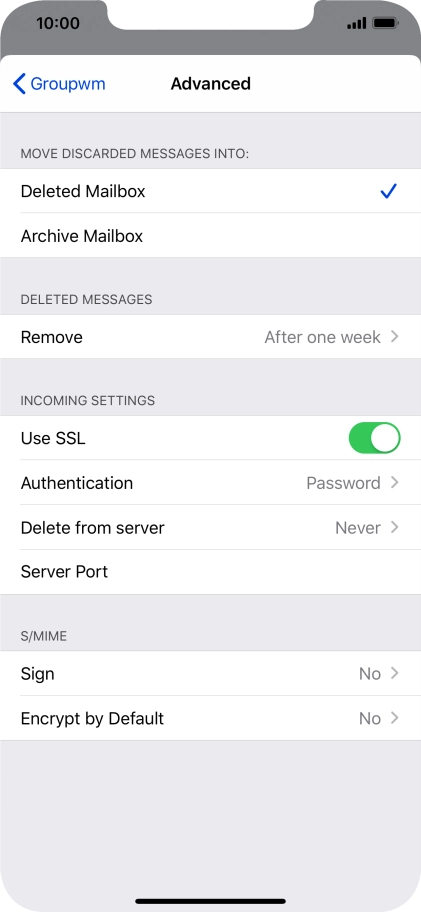 Press the indicator next to 